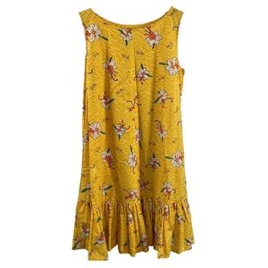 Tiger Lilly Womens Vintage Petal Pets Manes Dress sz‎ S Yellow Handmade Ruffle